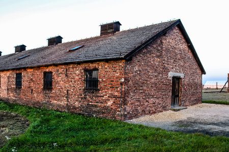 Oswiecim, Poland - October 07, 2022 Birkenau, the largest concentration camp complex in the Third Reich, both a concentration camp and an extermination center, built for exterminating the jews peopleのeditorial素材