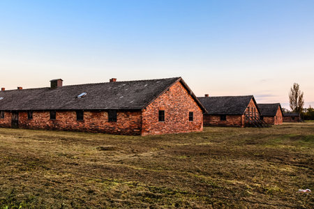 Oswiecim, Poland - October 07, 2022 Birkenau, the largest concentration camp complex in the Third Reich, both a concentration camp and an extermination center, built for exterminating the jews peopleのeditorial素材