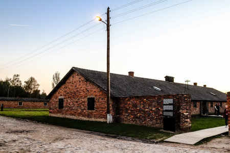 Oswiecim, Poland - October 07, 2022 Birkenau, the largest concentration camp complex in the Third Reich, both a concentration camp and an extermination center, built for exterminating the jews peopleのeditorial素材