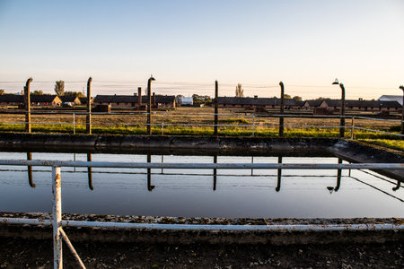 Oswiecim, Poland - October 07, 2022 Birkenau, the largest concentration camp complex in the Third Reich, both a concentration camp and an extermination center, built for exterminating the jews peopleのeditorial素材