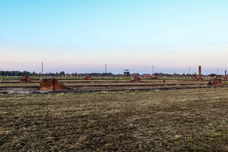 Oswiecim, Poland - October 07, 2022 Birkenau, the largest concentration camp complex in the Third Reich, both a concentration camp and an extermination center, built for exterminating the jews peopleのeditorial素材