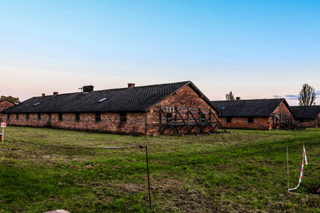 Oswiecim, Poland - October 07, 2022 Birkenau, the largest concentration camp complex in the Third Reich, both a concentration camp and an extermination center, built for exterminating the jews peopleのeditorial素材