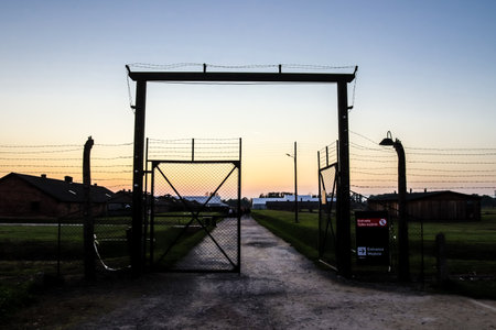 Oswiecim, Poland - October 07, 2022 Birkenau, the largest concentration camp complex in the Third Reich, both a concentration camp and an extermination center, built for exterminating the jews peopleのeditorial素材