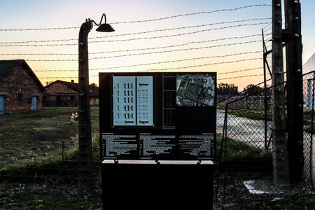 Oswiecim, Poland - October 07, 2022 Birkenau, the largest concentration camp complex in the Third Reich, both a concentration camp and an extermination center, built for exterminating the jews peopleのeditorial素材