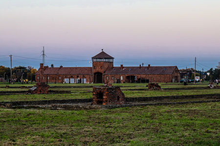 Oswiecim, Poland - October 07, 2022 Birkenau, the largest concentration camp complex in the Third Reich, both a concentration camp and an extermination center, built for exterminating the jews peopleのeditorial素材