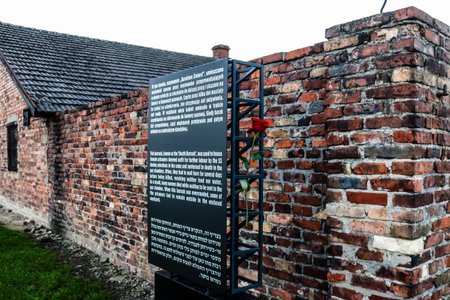 Oswiecim, Poland - October 07, 2022 Birkenau, the largest concentration camp complex in the Third Reich, both a concentration camp and an extermination center, built for exterminating the jews peopleのeditorial素材