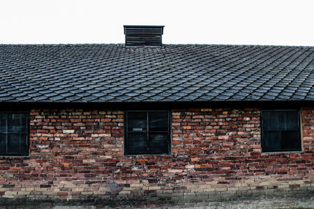 Oswiecim, Poland - October 07, 2022 Birkenau, the largest concentration camp complex in the Third Reich, both a concentration camp and an extermination center, built for exterminating the jews peopleのeditorial素材
