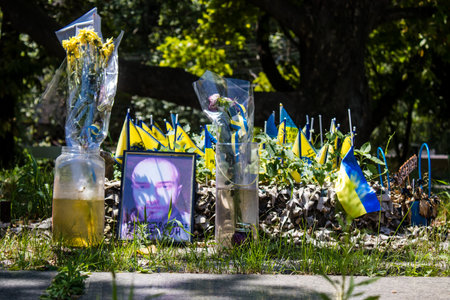 Monuments to the dead of Ukrainian soldiers are increasingly present in parks and city centers. They...