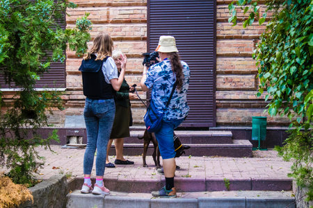 Sofia Moskalenko, journalist for the Ukrainian national television. This outstanding journalist covers the war in Ukraine and provided direct information on the situation. She explains the difficulty of the inhabitants of the city of Nikopol to be on the のeditorial素材