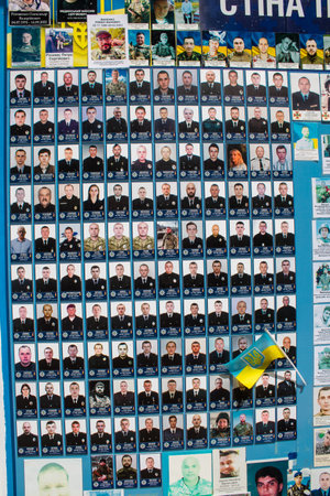 The wall, created in 2014, has been updated over the past decade to honor victims of Ukraine's wars...