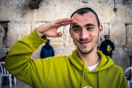 Jerusalem, Israel â€“ December 19, 2023 Jews from all over the world come to pray at the...