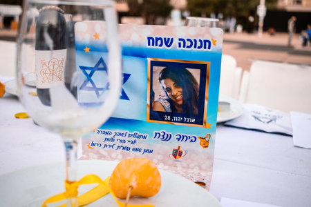 Tel Aviv, Israel - December 10, 2023 Demonstration in front of the Tel Aviv Museum of Art, on what...