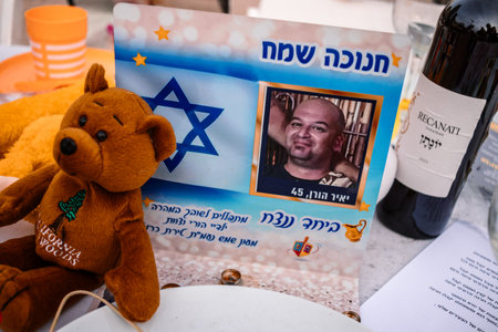 Tel Aviv, Israel - December 10, 2023 Demonstration in front of the Tel Aviv Museum of Art, on what...
