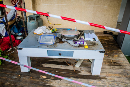 Kfar Aza kibbutz, Israel - January 29, 2024 Aftermath of the attack on the houses of Kibbutz Kfar...