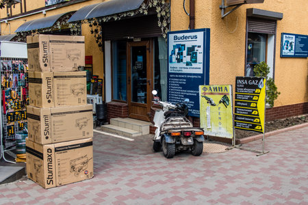 Odessa, Ukraine, July 20, 2024 Cityscape, during the war with Russia, buildings in Odessa are the target of Russian missiles and people are on the street even though sirens sound every day.のeditorial素材