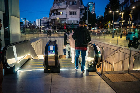 Tel Aviv, Israel, March 9, 2026 Residents wait in the reinforced underground levels of a Tel Aviv...