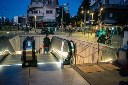Tel Aviv, Israel, March 9, 2026 Residents wait in the reinforced underground levels of a Tel Aviv...