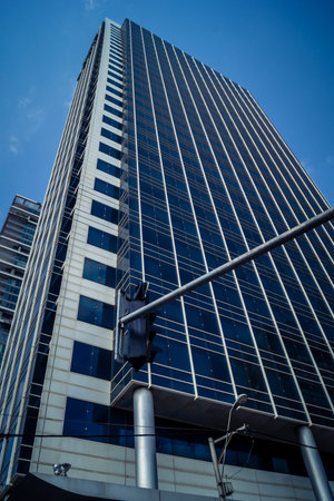 Tel Aviv, Israel, March 15, 2026 A scenic view of the city streets under the bright afternoon sun...