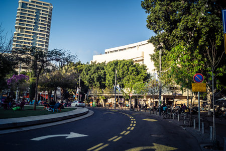 Tel Aviv, Israel, â€‹March 16, 2026 Daily scene on the iconic Dizengoff Street, showing the...
