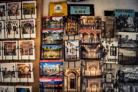 Cordoba, Spain, October 2, 2025 Tourist souvenir shop located in the center of Cordoba. This type of...