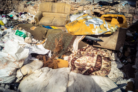 Hebron, West Bank, December 21, 2025 Piles of garbage and waste litter the streets of Hebron. The...