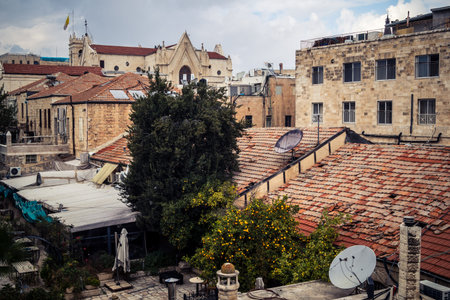 Jerusalem, Israel, December 15, 2025 Cityscape of the city of Jerusalem showcasing its unique blend...