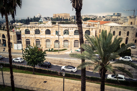 Jerusalem, Israel, December 15, 2025 Cityscape of the city of Jerusalem showcasing its unique blend...