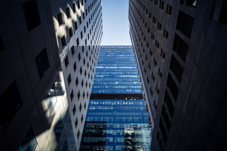Tel Aviv, Israel, March 17, 2026 Wide shot highlighting the transparent qualities and reflective...