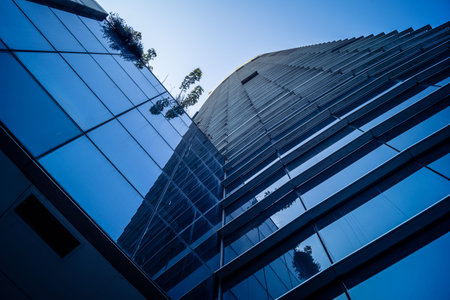 Tel Aviv, Israel, March 17, 2026 Panoramic documentation of the architectural density and ongoing vertical expansion of the city's commercial towers. The image captures the contrast between different structural styles and the cohesive urban fabric of the のeditorial素材