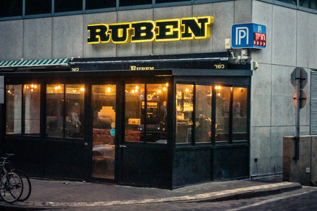 Tel Aviv, Israel, December 28, 2025. Cityscape and street view of Tel Aviv,  showcasing its unique blend of ancient history and modern development.のeditorial素材