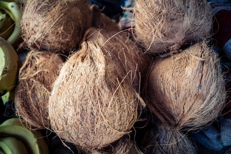 Hebron, West Bank, Palestine - February 12, 2026 Fresh fruits display for sale on a stall at the traditional market in the old city of Hebron. Daily life and local trade in the Palestinian territory.のeditorial素材