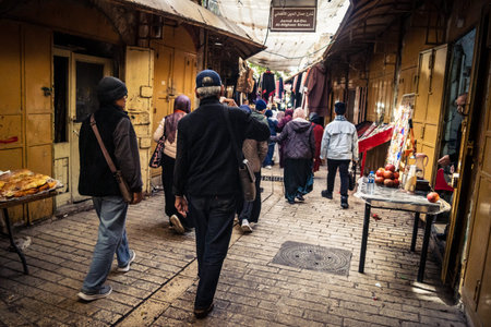 Hebron, West Bank, February 7, 2026 A few shops remain open in the heart of the Hebron Old City....