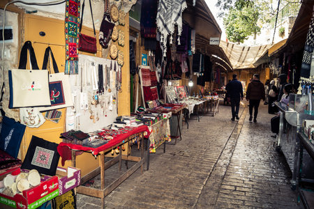 Hebron, West Bank, February 7, 2026 A few shops remain open in the heart of the Hebron Old City....