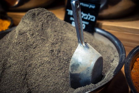 Jerusalem, Israel - February 17, 2026 Exploration of traditional spices at Mahane Yehuda Market,...