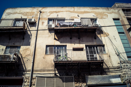 Tel Aviv, Israel, March 12, 2026 Urban street life and atmosphere in the Florentin neighborhood,...