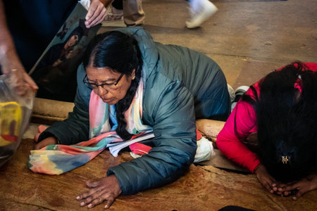 JERUSALEM, ISRAEL - FEBRUARY 21, 2026 Orthodox priest standing in the Church of the Holy Sepulchre in Jerusalem. Guardian of sacred tradition and millennial faith within the sanctuary of Christendom.のeditorial素材