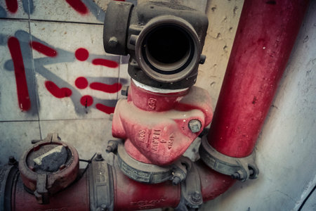 Jerusalem, Israel, February 21, 2026 Outdoor fire hydrants installed on the city's sidewalks for...