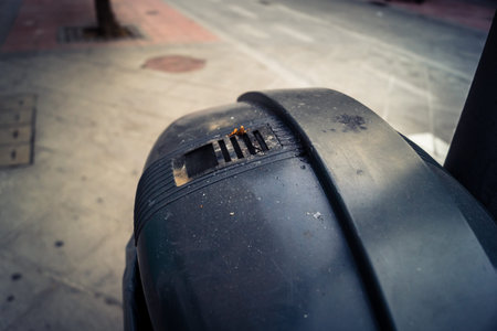 Seville, Spain, December 9, 2025 Seville street scenes and daily life. Traffic and architecture, a...