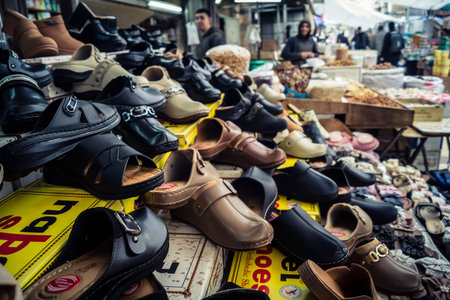 Hebron, West Bank, Palestine, March 25, 2026 Exploring the vibrant and diverse stalls of a traditional Palestinian market in the historic old city of Hebron. This bustling trade hub offers a wide array of essential consumer goods, ranging from rows of modのeditorial素材
