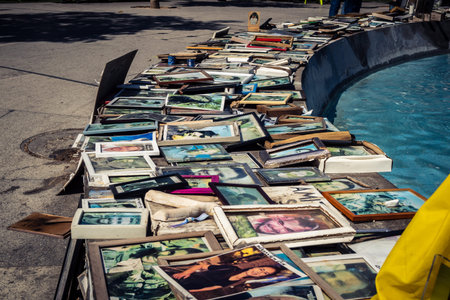 Tel Aviv, Israel, February 25 2026, public memorial site with portraits and tributes, a space of...