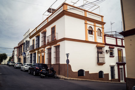 Carmona, Spain, October 28, 2025 Streets and cityscape of the historic downtown district of Carmona which is made up of narrow and picturesque streets typical of Andalusia.のeditorial素材