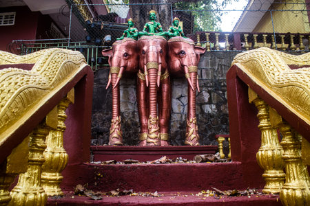 Sihanoukville, Cambodia, February 3, 2025 Wat Leu Pagoda, a Buddhist temple located at the top of...