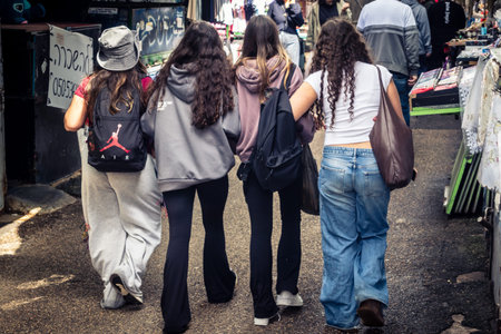 Tel Aviv, Israel - February 25, 2026 Daily life and morning bustle at the Carmel Market (Shuk...