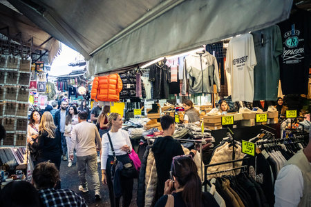 Tel Aviv, Israel, January 5, 2026 Daily life and morning bustle at the Carmel Market (Shuk...