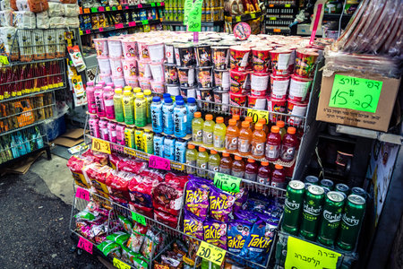 Tel Aviv, Israel, January 5, 2026 Daily life and morning bustle at the Carmel Market (Shuk...
