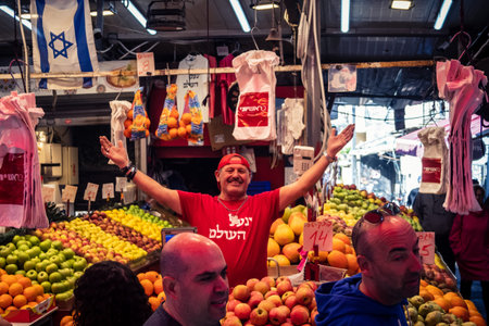 Tel Aviv, Israel, January 5, 2026 Daily life and morning bustle at the Carmel Market (Shuk...