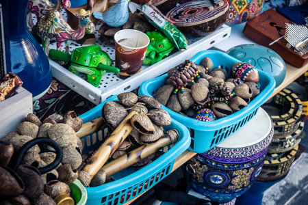 Tel Aviv, Israel, January 11, 2026 General view of the Shuk Hapishpishim flea market. Vendors...