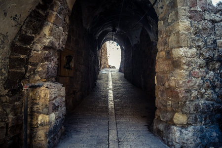 Hebron, West Bank, Palestine, March 28, 2026 The historic stone streets and ancient vaulted alleys...