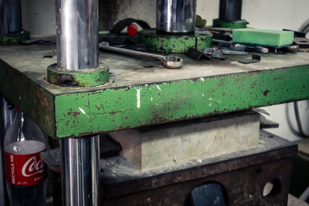 Hebron, West Bank, Palestine, March 28, 2026 A traditional Palestinian ceramics factory in the...