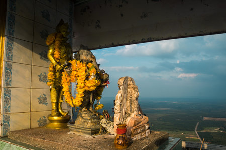 Krabi, Thailand, January 15, 2025 Wat Tham Suea, a Buddhist temple located in Krabi. Buddhism is the predominant religion in Thailand. The state does promote Buddhism and guarantees religious freedomのeditorial素材